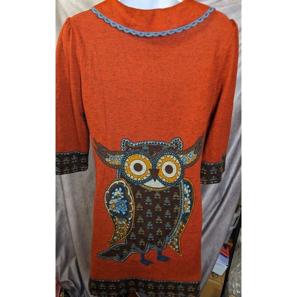 Just Funky Rustic Cottagecore Owl Dress - Picture 12 of 12